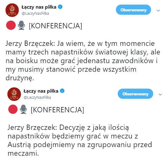 Jerzy Brzęczek nt. gry trójką napastników! :D